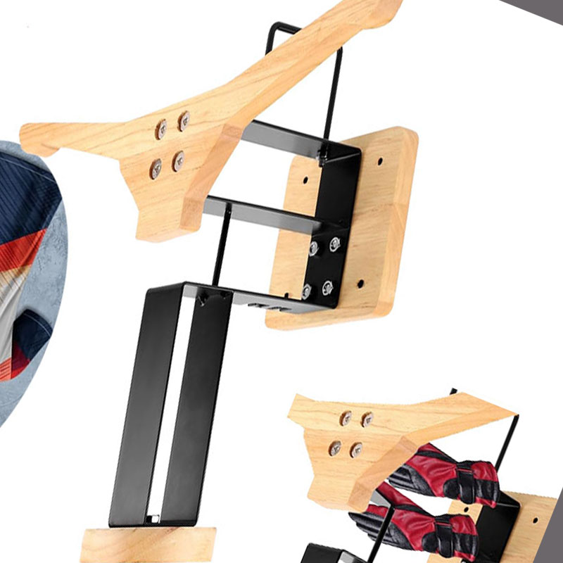Wood Motorcycle Helmet Holder  - Sports Equipment Organizer Rack 评论和价格