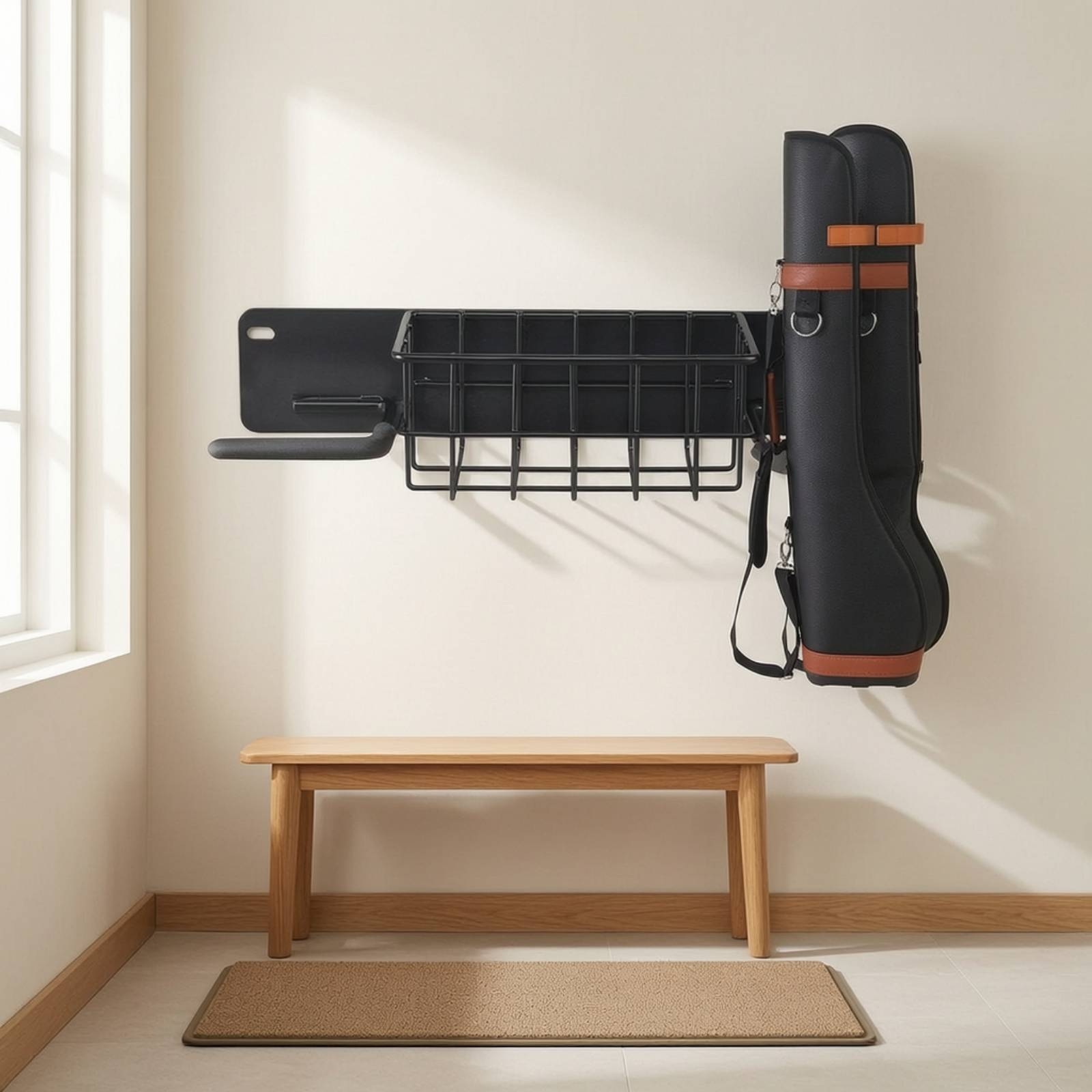 Golf Storage Rack Wall-Mounted - Sports Equipment Organizer Rack 评论和价格