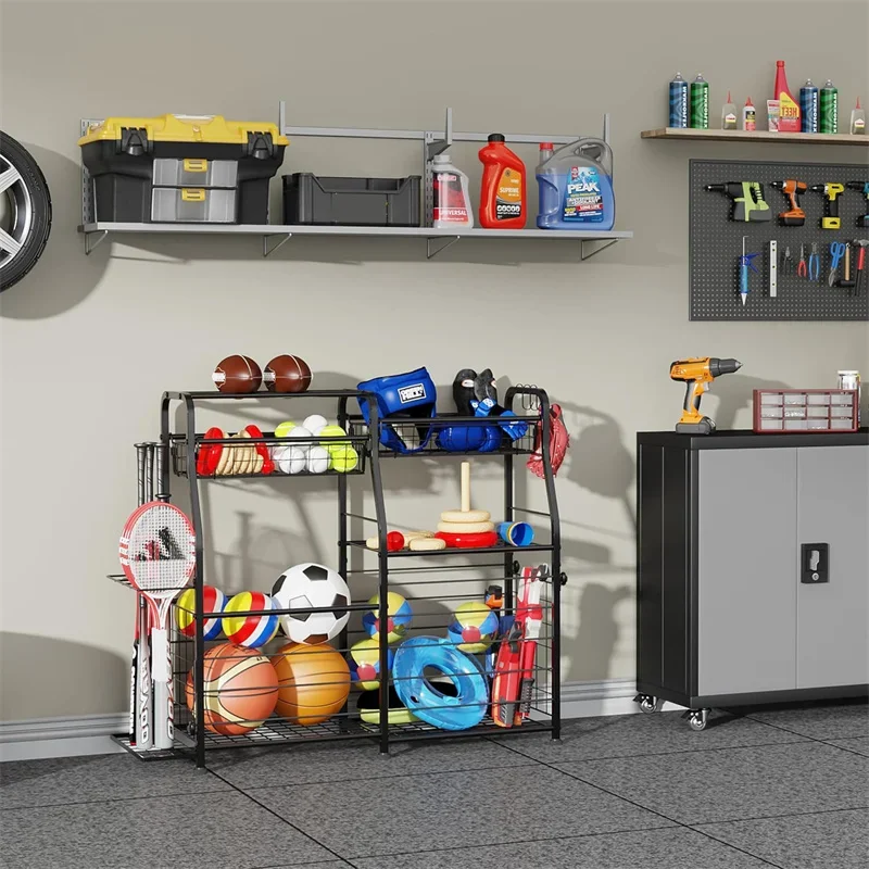 2026 Ball Storage Rack Garage  - Sports Equipment Organizer Rack 评论和价格